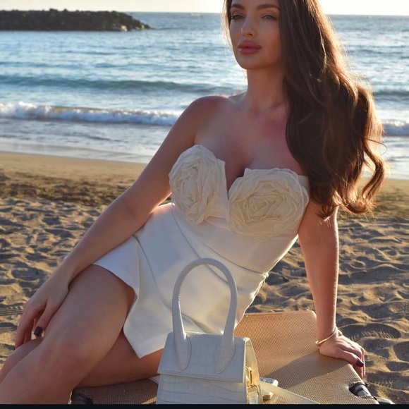 Zara White Strapless Crop Top - Picture 11 of 16